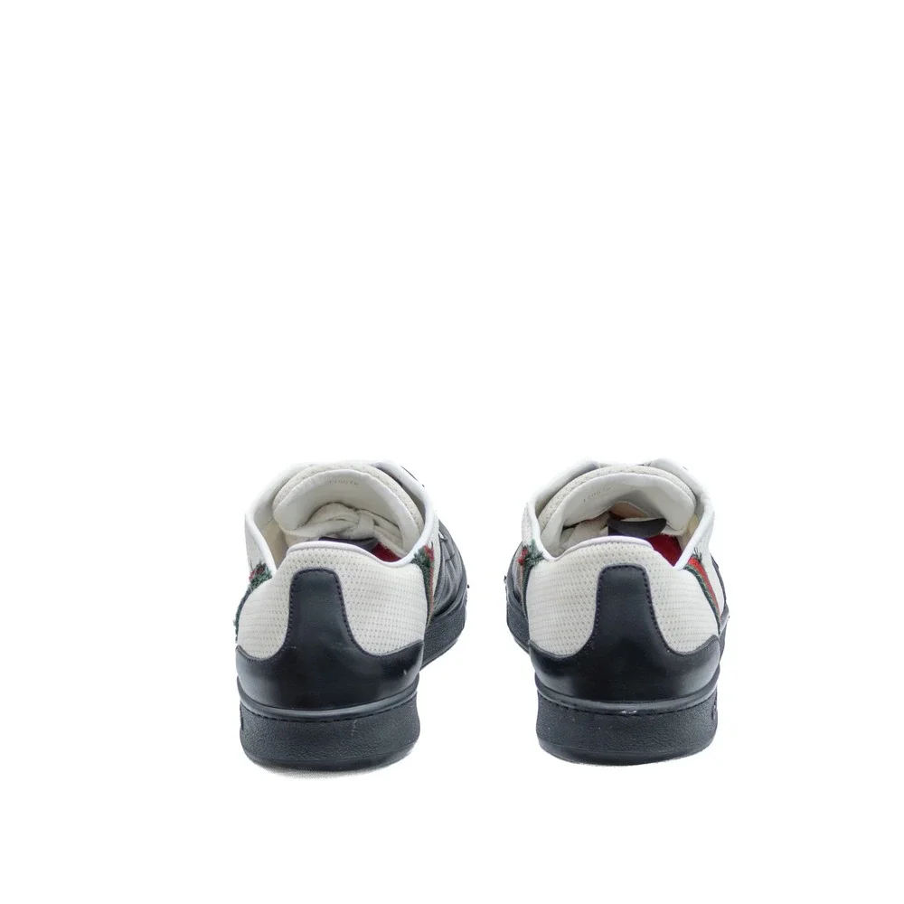 Gucci‎ Vintage Low-Top Sneakers – Web Stripe – Leather & Mesh - Size US 9/ EU 41